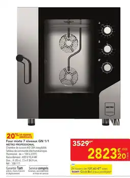 METRO METRO PROFESSIONAL Four mixte 7 niveaux GN 1/1 offre