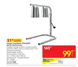 METRO METRO PROFESSIONAL Lampe chauffante GWL2000 offre