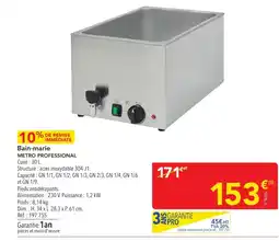 METRO METRO PROFESSIONAL Bain-marie offre