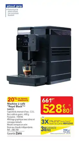 METRO SAECO Machine à café Royal Black offre