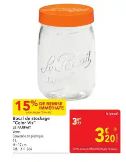 METRO LE PARFAIT Bocal de stockage Color Vis offre