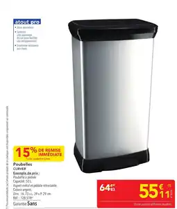 METRO CURVER Poubelles offre