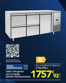 METRO METRO PROFESSIONAL Table réfrigérée offre
