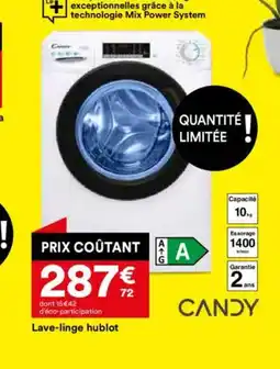 BUT CANDY Lave-linge hublot offre