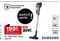 BUT SAMSUNG Aspirateur balai sans fil offre