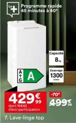 BUT Lave-linge top offre