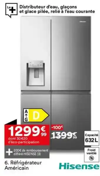 BUT HISENSE Réfrigérateur Américain offre