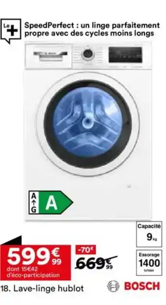 BUT BOSCH Lave-linge hublot offre