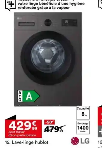 BUT LG Lave-linge hublot offre