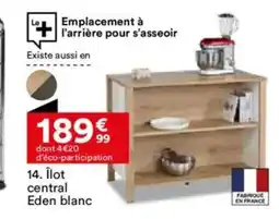 BUT Îlot central Eden blanc offre