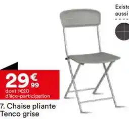 BUT Chaise pliante Tenco grise offre