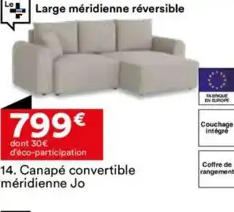 BUT Canapé convertible méridienne Jo offre