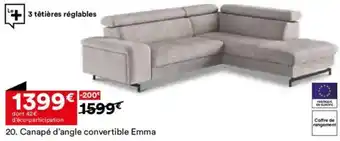 BUT Canapé d'angle convertible Emma offre