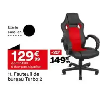 BUT Fauteuil de bureau Turbo 2 offre