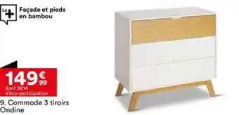 BUT Commode 3 tiroirs Ondine offre