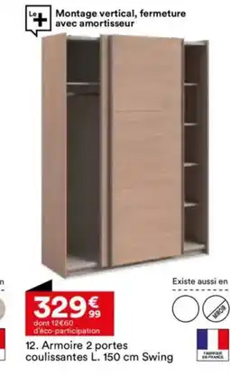 BUT Armoire 2 portes coulissantes offre