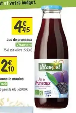 Les Comptoirs de la Bio VITAMONT Jus de pruneaux offre