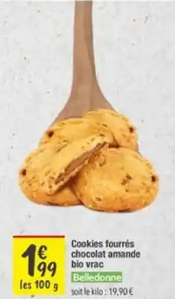 Les Comptoirs de la Bio BELLEDONNE Cookies fourrés chocolat amande bio vrac offre