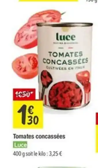 Les Comptoirs de la Bio LUCE Tomates concassées offre