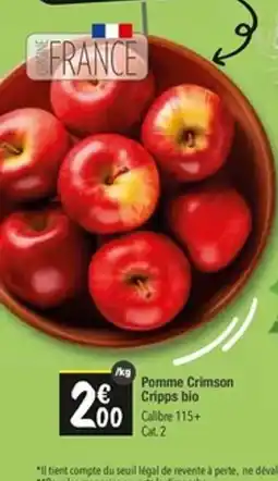 Les Comptoirs de la Bio Pomme Crimson Cripps bio offre
