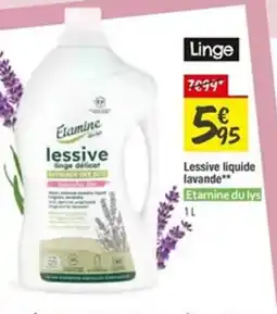 Les Comptoirs de la Bio ETAMINE DULYS Lessive liquide lavande offre