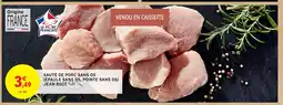Intermarché Hyper JEAN ROZÉ Sauté de porc sans os épaule sans os, pointe sans os offre