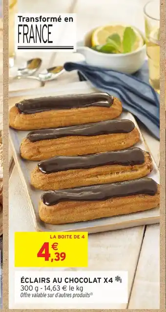 Intermarché Hyper Éclairs au chocolat x4 offre