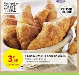 Intermarché Hyper Croissants pur beurre x10 offre