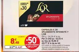 Intermarché Hyper L'OR Capsules x 30 splendente intensité 7 offre