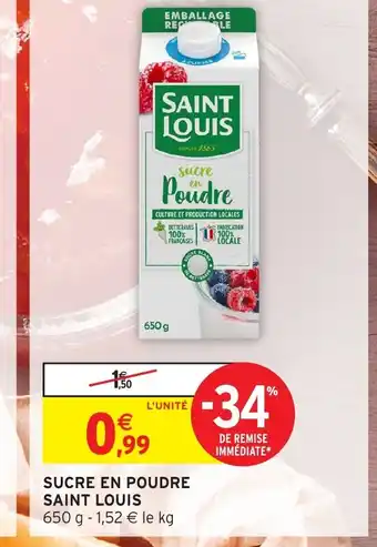 Intermarché Hyper SAINT LOUIS Sucre en poudre offre