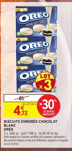 Intermarché Hyper ORÉO Biscuits enrobés chocolat blanc offre