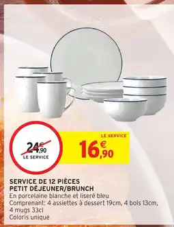 Intermarché Hyper Service de 12 pièces petit déjeuner/brunch offre