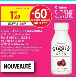 Intermarché Hyper SIGGI'S À boire framboise offre