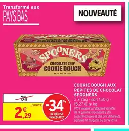 Intermarché Hyper SPOONERS Cookie dough aux pépites de chocolat offre