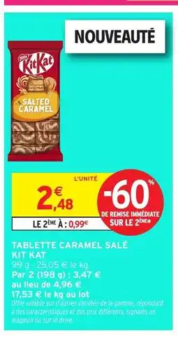 Intermarché Hyper MILKA Tablette caramel salé offre