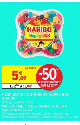 Intermarché Hyper HARIBO Mega boite de bonbons happy box offre