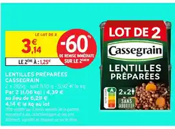 Intermarché Hyper CASSEGRAIN Lentilles préparées offre