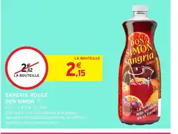 Intermarché Hyper DON SIMON Sangria rouge offre