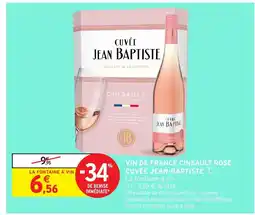 Intermarché Hyper JEAN-BAPTISTE Vin de france cinsault rosé cuvée offre