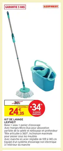 Intermarché Hyper LEIFHEIT Kit de lavage offre