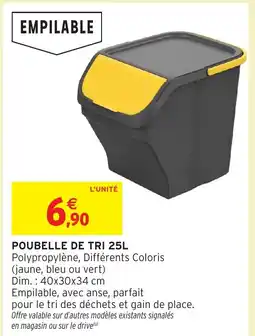 Intermarché Hyper Poubelle de tri offre