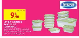 Intermarché Hyper TONTARELLI Lot de 13 boites sans clips offre