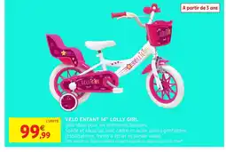 Intermarché Hyper Vélo enfant 14" lolly girl offre