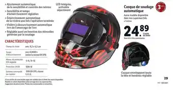 Lidl Casque De Soudage Automatique Parkside offre