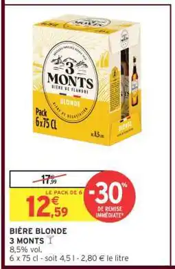 Intermarché Bière Blonde 3 Monts offre