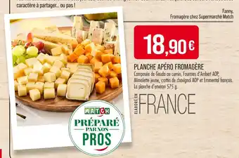 Match Planche apéro fromagère offre