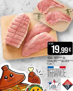 Match Veau : rôti ou escalope du côte offre