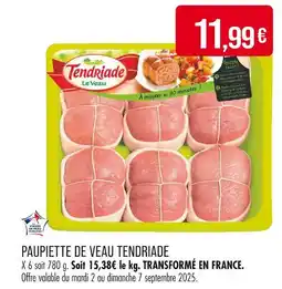 Match Paupiette de veau tendriade offre