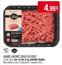 Match CHOIX DU GOUT Viande hachée choix du goût offre