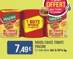 Match Panzani Ravioli sauce tomate offre